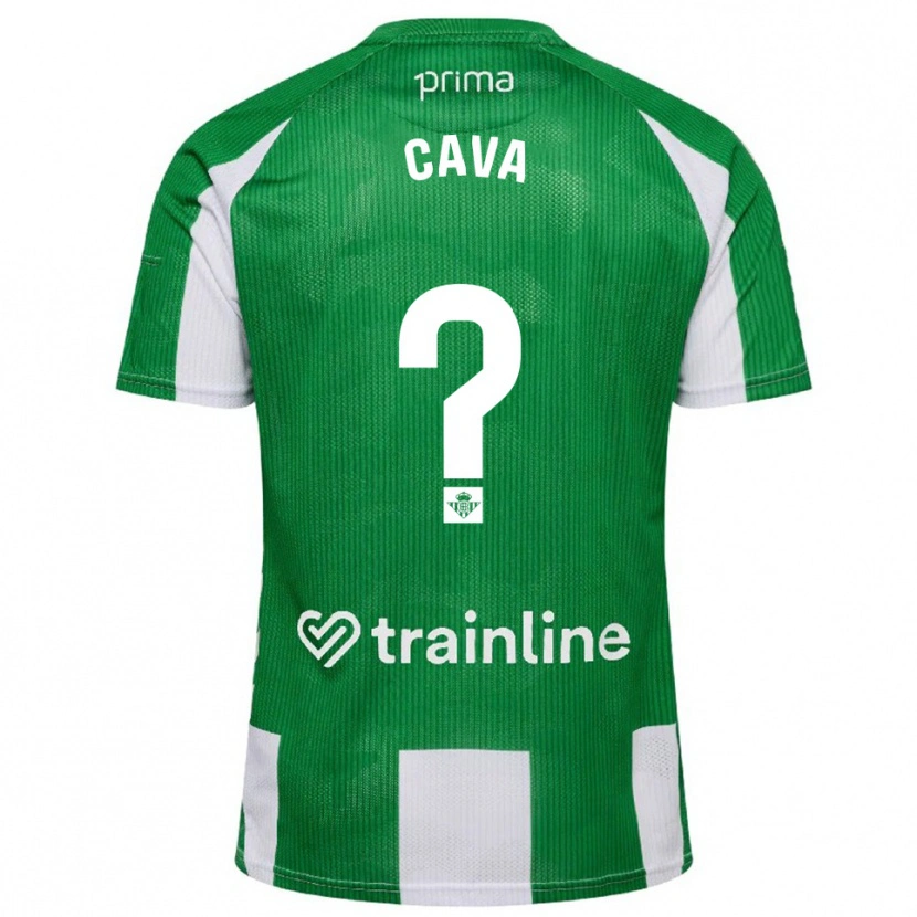 Danxen Uomo Maglia Raúl Cava #0 Verde Bianco Kit Gara Home 2025/26 Maglietta