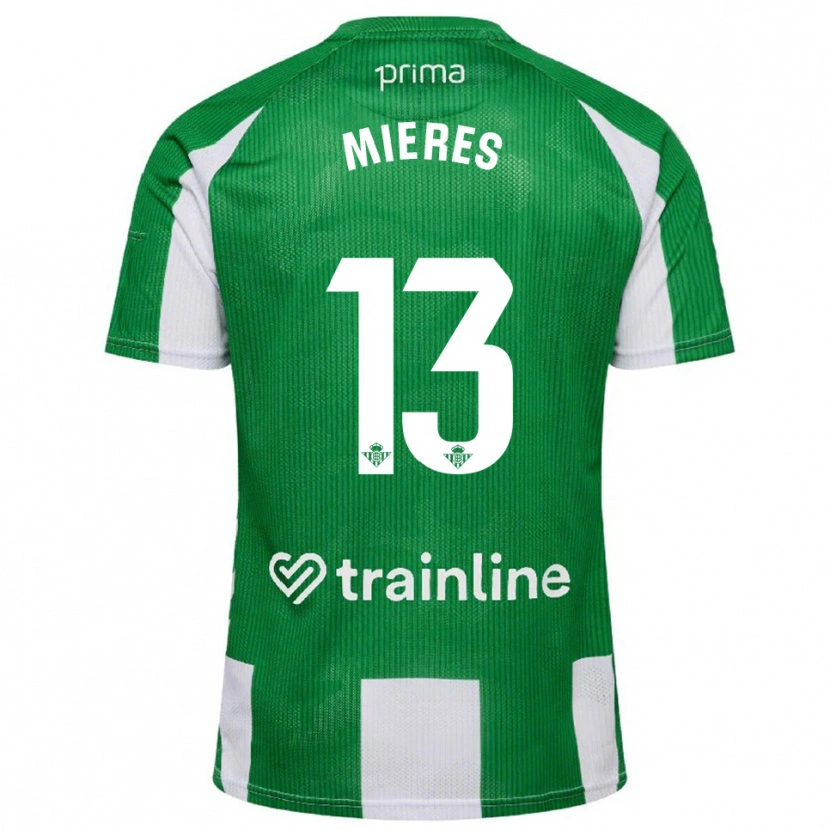 Danxen Uomo Maglia Malena Mieres García #13 Verde Bianco Kit Gara Home 2025/26 Maglietta