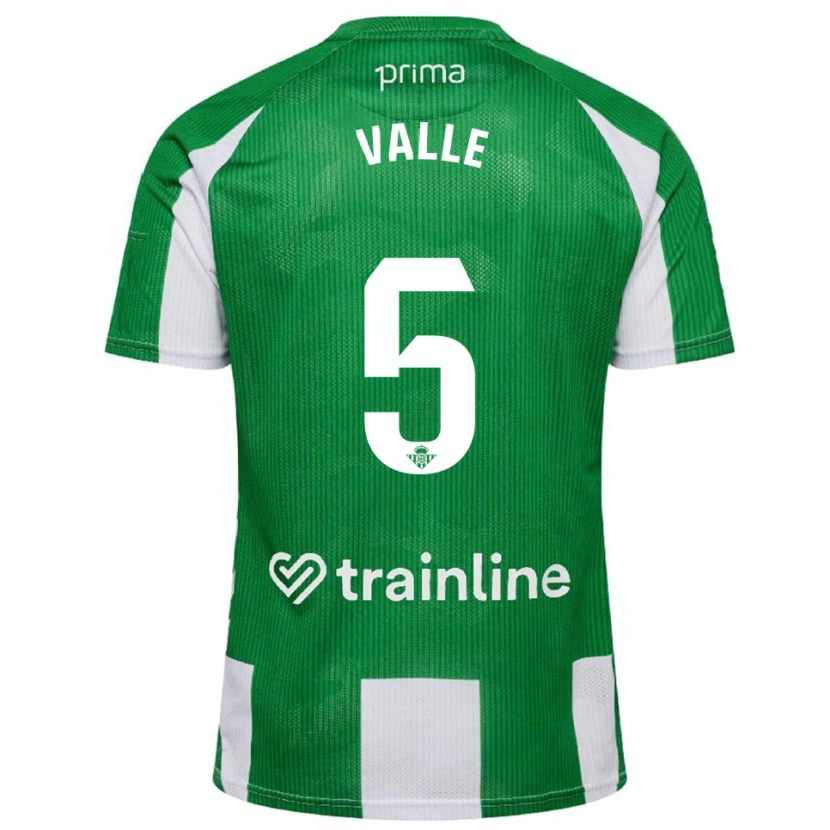 Danxen Uomo Maglia María Valle López #5 Verde Bianco Kit Gara Home 2025/26 Maglietta
