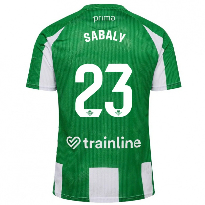 Danxen Uomo Maglia Youssouf Sabaly #23 Verde Bianco Kit Gara Home 2025/26 Maglietta