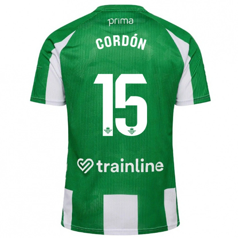 Danxen Uomo Maglia Caye Cordón #15 Verde Bianco Kit Gara Home 2025/26 Maglietta