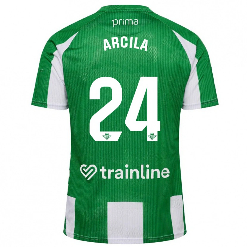 Danxen Uomo Maglia Jhon Arcila #24 Verde Bianco Kit Gara Home 2025/26 Maglietta