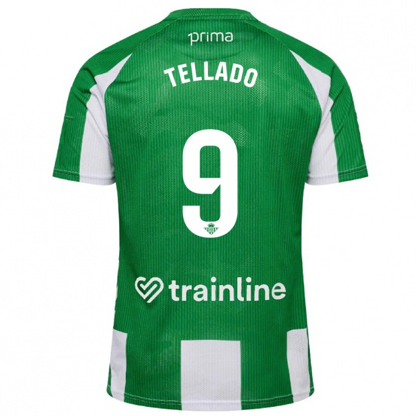 Danxen Uomo Maglia Victor Tellado #9 Verde Bianco Kit Gara Home 2025/26 Maglietta