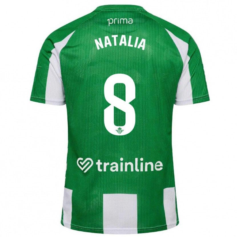 Danxen Uomo Maglia Natalia Montilla Martinez #8 Verde Bianco Kit Gara Home 2025/26 Maglietta