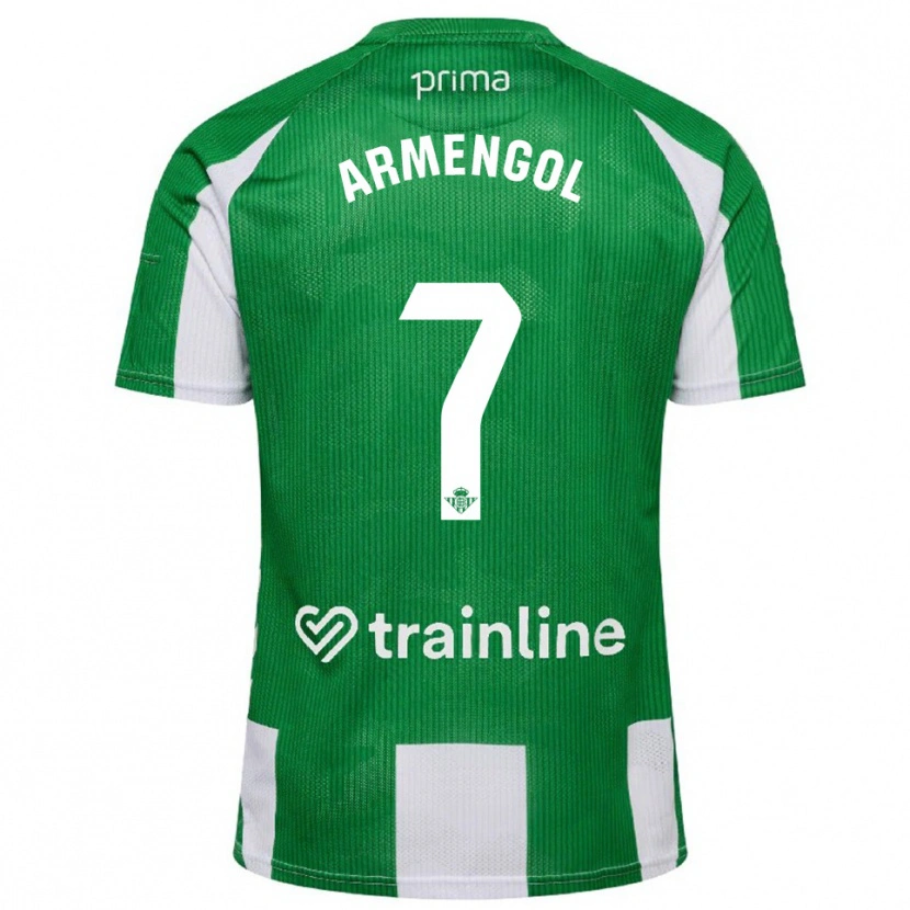 Danxen Uomo Maglia Carla Armengol #7 Verde Bianco Kit Gara Home 2025/26 Maglietta