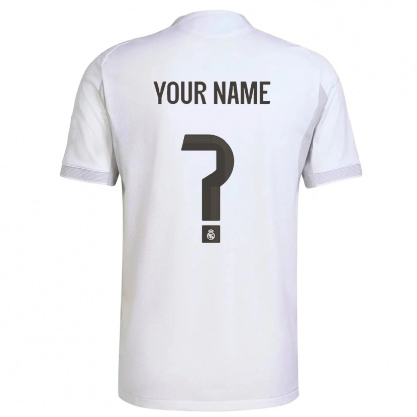 Danxen Uomo Maglia Il Tuo Nome #0 Bianco Giallo Kit Gara Home 2025/26 Maglietta