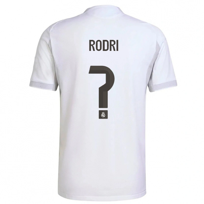 Danxen Uomo Maglia Rodri #0 Bianco Giallo Kit Gara Home 2025/26 Maglietta