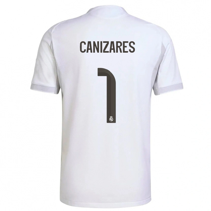 Danxen Uomo Maglia Lucas Canizares #1 Bianco Giallo Kit Gara Home 2025/26 Maglietta