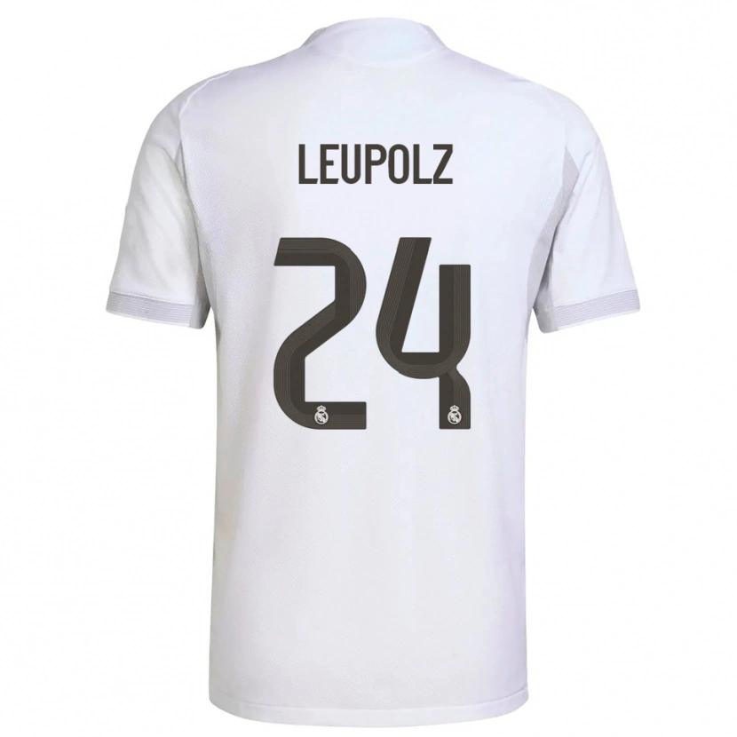 Danxen Uomo Maglia Melanie Leupolz #24 Bianco Giallo Kit Gara Home 2025/26 Maglietta