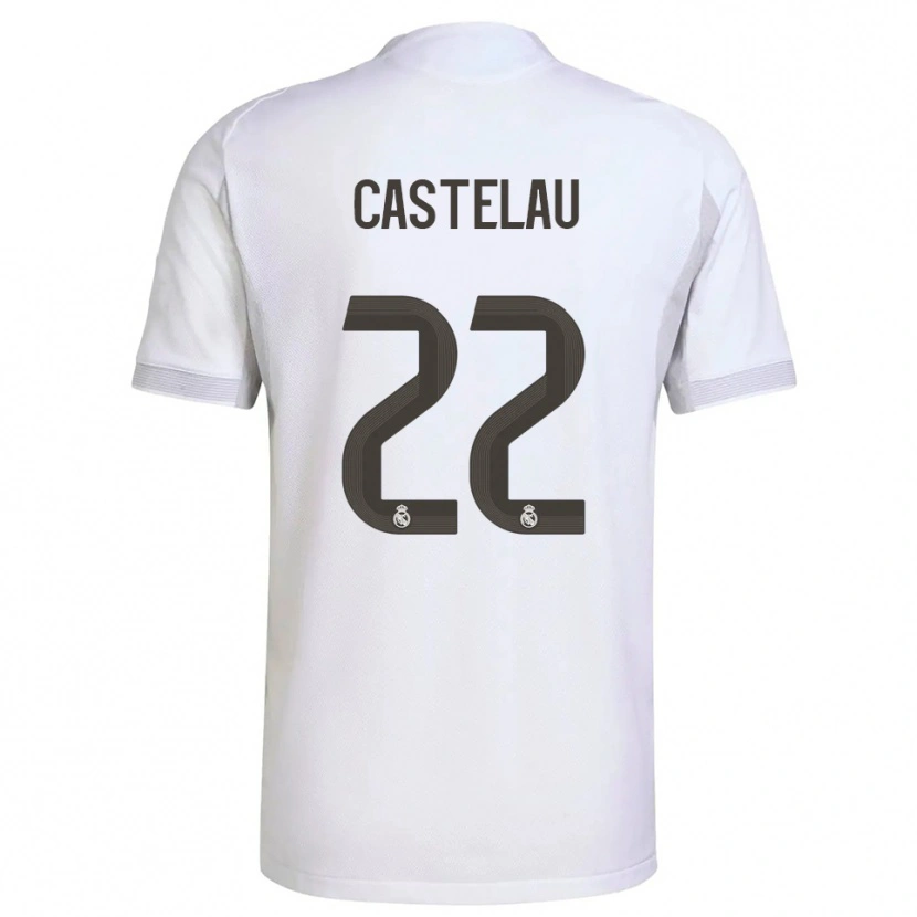 Danxen Uomo Maglia Alber Castelau #22 Bianco Giallo Kit Gara Home 2025/26 Maglietta