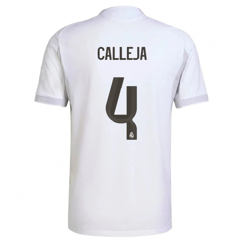 Danxen Uomo Maglia Jaime Calleja #4 Bianco Giallo Kit Gara Home 2025/26 Maglietta