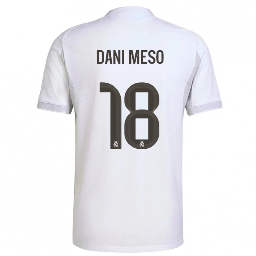 Danxen Uomo Maglia Dani Meso #18 Bianco Giallo Kit Gara Home 2025/26 Maglietta