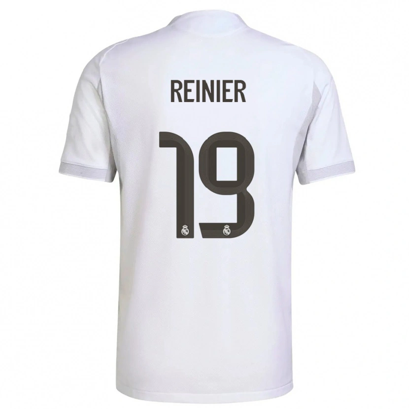 Danxen Uomo Maglia Reinier #19 Bianco Giallo Kit Gara Home 2025/26 Maglietta