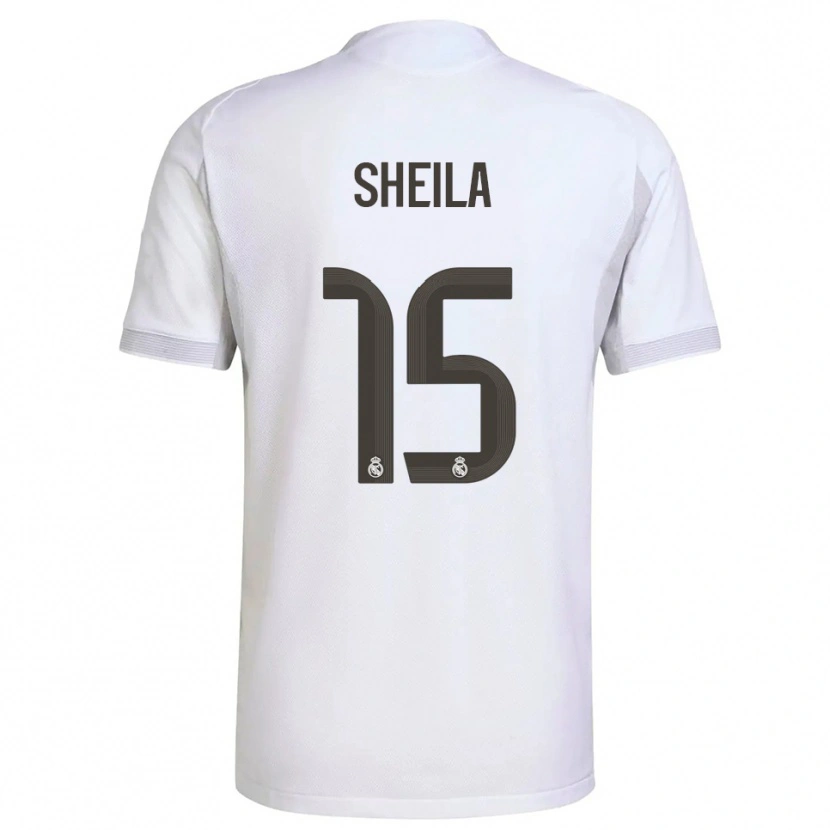Danxen Uomo Maglia Sheila García #15 Bianco Giallo Kit Gara Home 2025/26 Maglietta