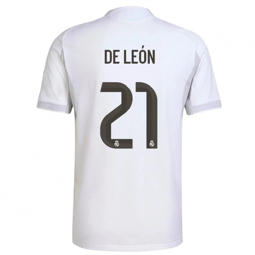 Danxen Uomo Maglia Jeremy De León #21 Bianco Giallo Kit Gara Home 2025/26 Maglietta