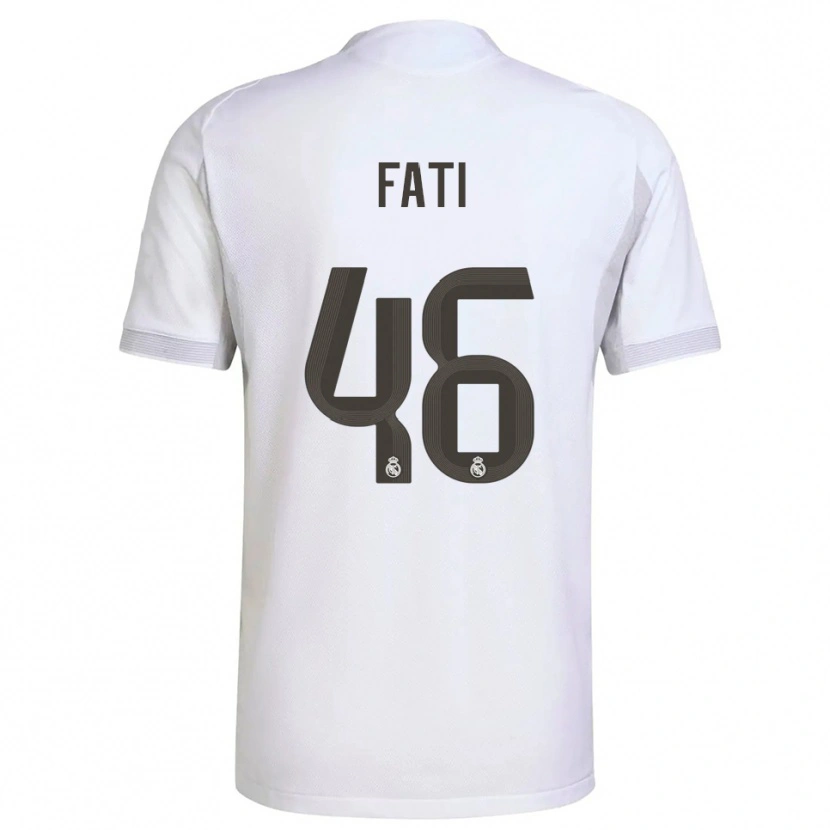 Danxen Uomo Maglia Lamini Fati #46 Bianco Giallo Kit Gara Home 2025/26 Maglietta