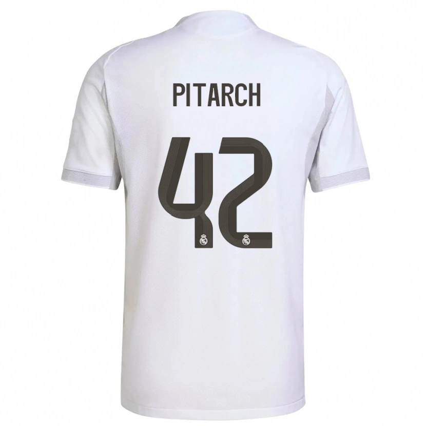 Danxen Uomo Maglia Thiago Pitarch #42 Bianco Giallo Kit Gara Home 2025/26 Maglietta