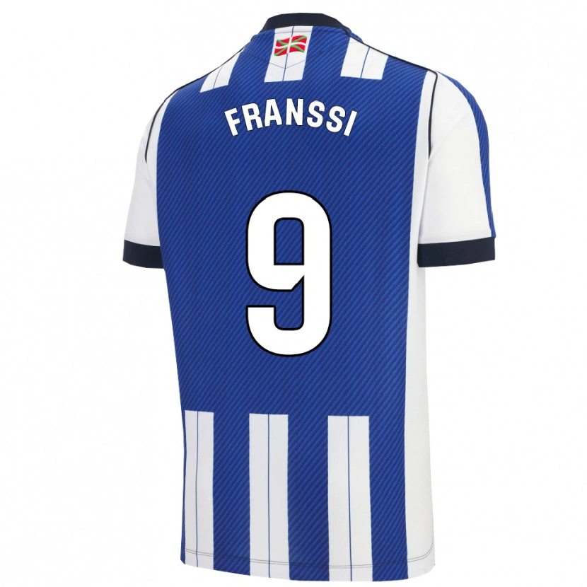Danxen Uomo Maglia Sanni Maija Franssi #9 Blu Bianco Kit Gara Home 2025/26 Maglietta