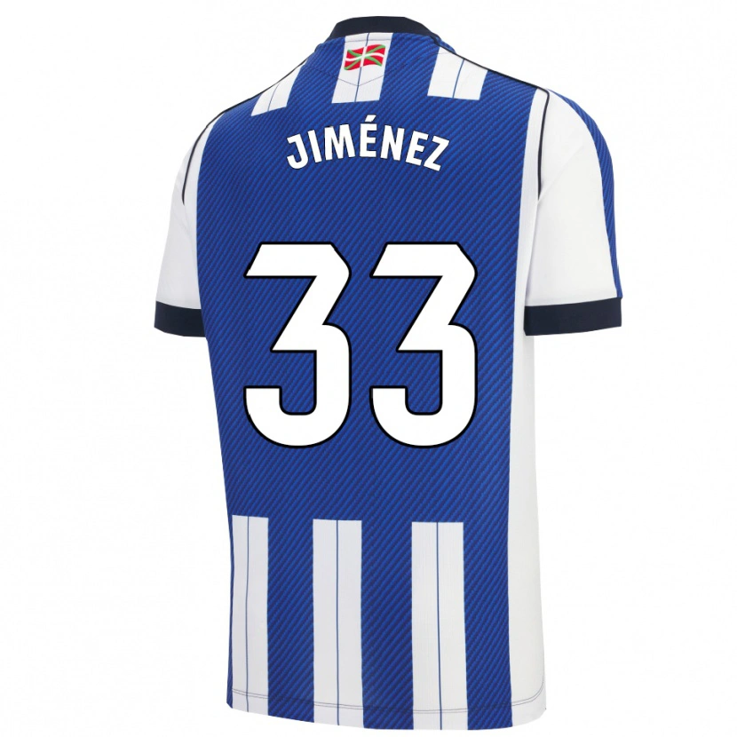 Danxen Uomo Maglia Javier Jiménez #33 Blu Bianco Kit Gara Home 2025/26 Maglietta