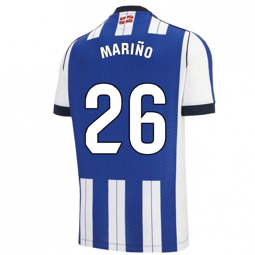 Danxen Uomo Maglia Omar Mariño #26 Blu Bianco Kit Gara Home 2025/26 Maglietta