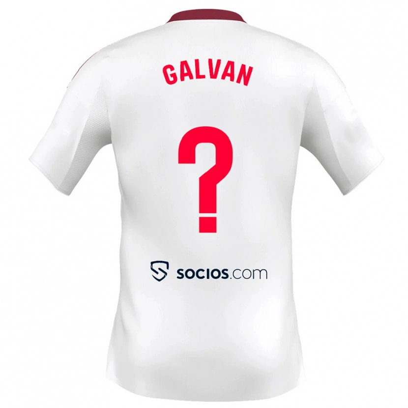 Danxen Uomo Maglia Arnaudis Galván #0 Bianco Rosso Kit Gara Home 2025/26 Maglietta