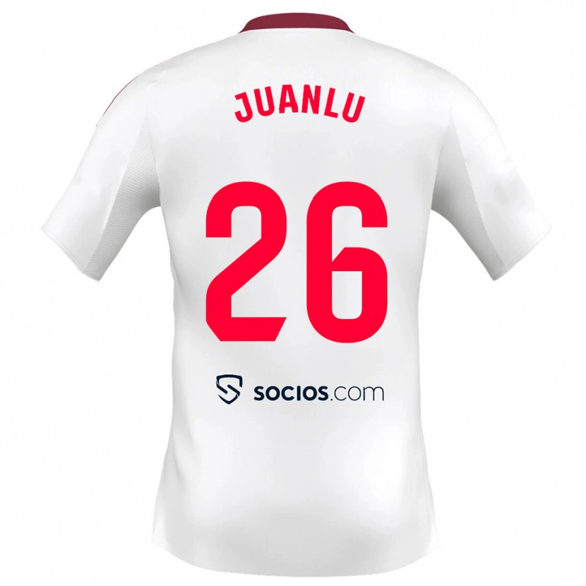 Danxen Uomo Maglia Juanlu Sánchez #26 Bianco Rosso Kit Gara Home 2025/26 Maglietta