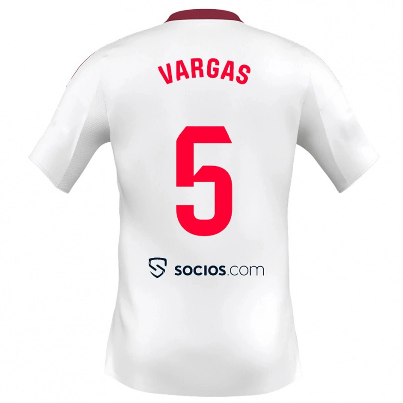 Danxen Uomo Maglia Rubén Vargas #5 Bianco Rosso Kit Gara Home 2025/26 Maglietta