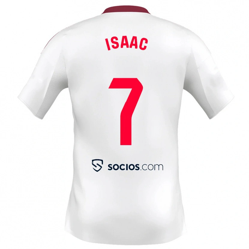 Danxen Uomo Maglia Isaac Romero #7 Bianco Rosso Kit Gara Home 2025/26 Maglietta