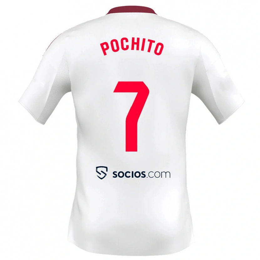 Danxen Uomo Maglia Pochito #7 Bianco Rosso Kit Gara Home 2025/26 Maglietta
