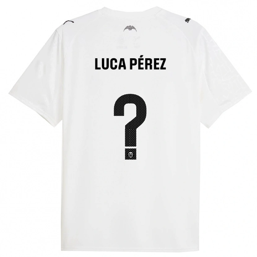 Danxen Uomo Maglia Simón Luca Pérez #0 Bianco Nero Kit Gara Home 2025/26 Maglietta