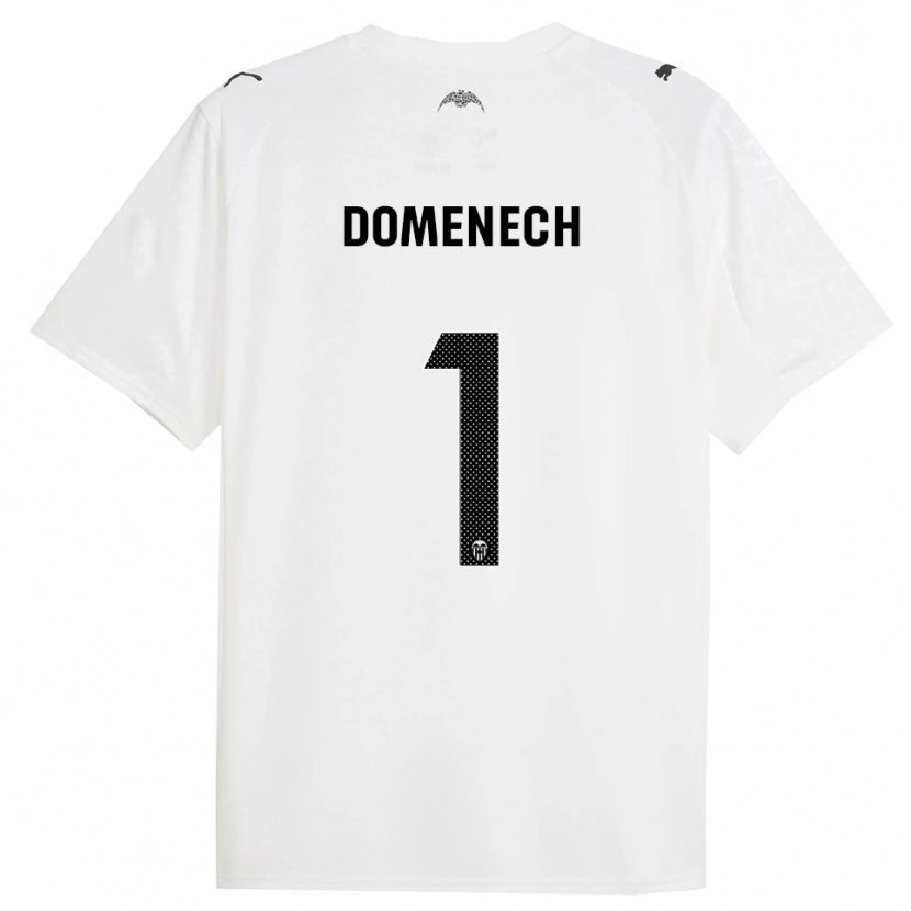 Danxen Uomo Maglia Jaume Domenech #1 Bianco Nero Kit Gara Home 2025/26 Maglietta