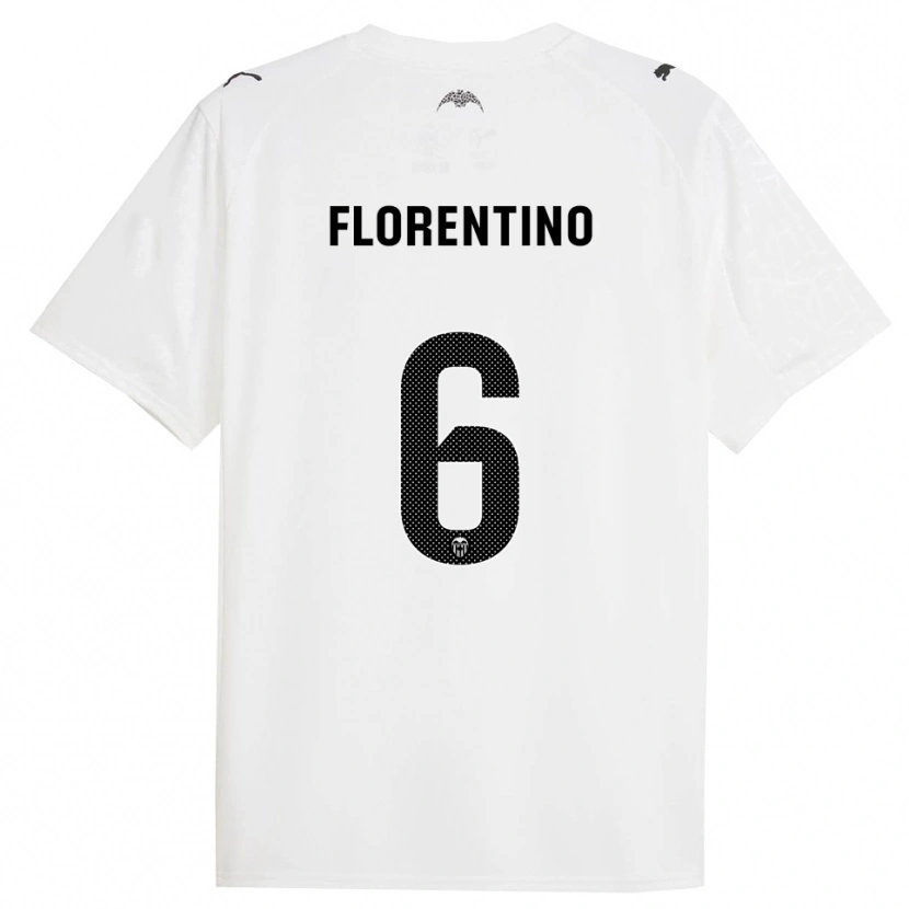 Danxen Uomo Maglia Claudia Florentino #6 Bianco Nero Kit Gara Home 2025/26 Maglietta