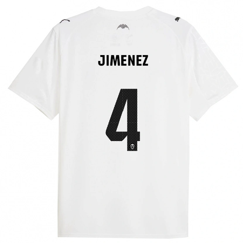 Danxen Uomo Maglia Maria Jimenez #4 Bianco Nero Kit Gara Home 2025/26 Maglietta