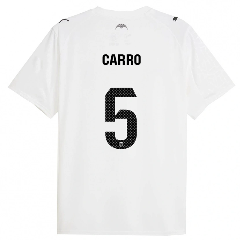 Danxen Uomo Maglia Marta Carro #5 Bianco Nero Kit Gara Home 2025/26 Maglietta