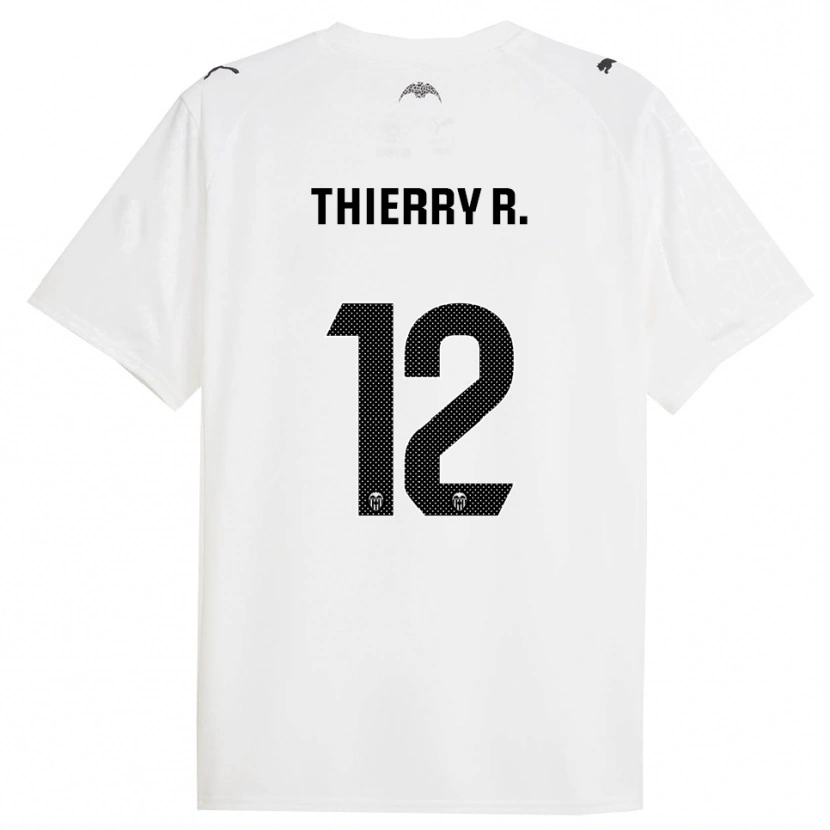 Danxen Uomo Maglia Thierry Correia #12 Bianco Nero Kit Gara Home 2025/26 Maglietta
