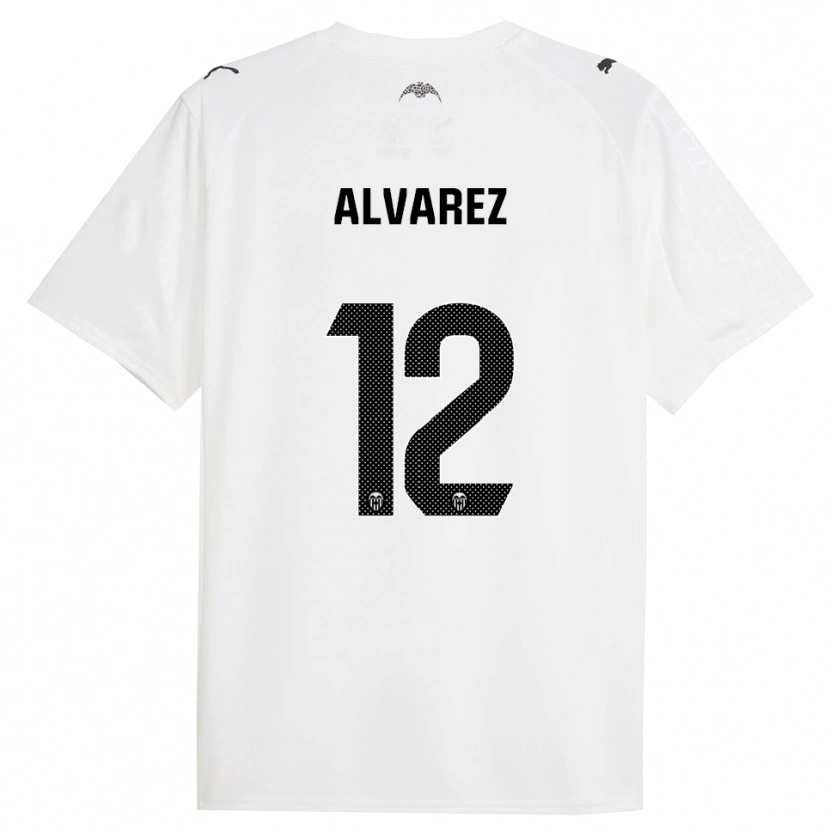 Danxen Uomo Maglia Sofia Alvarez #12 Bianco Nero Kit Gara Home 2025/26 Maglietta