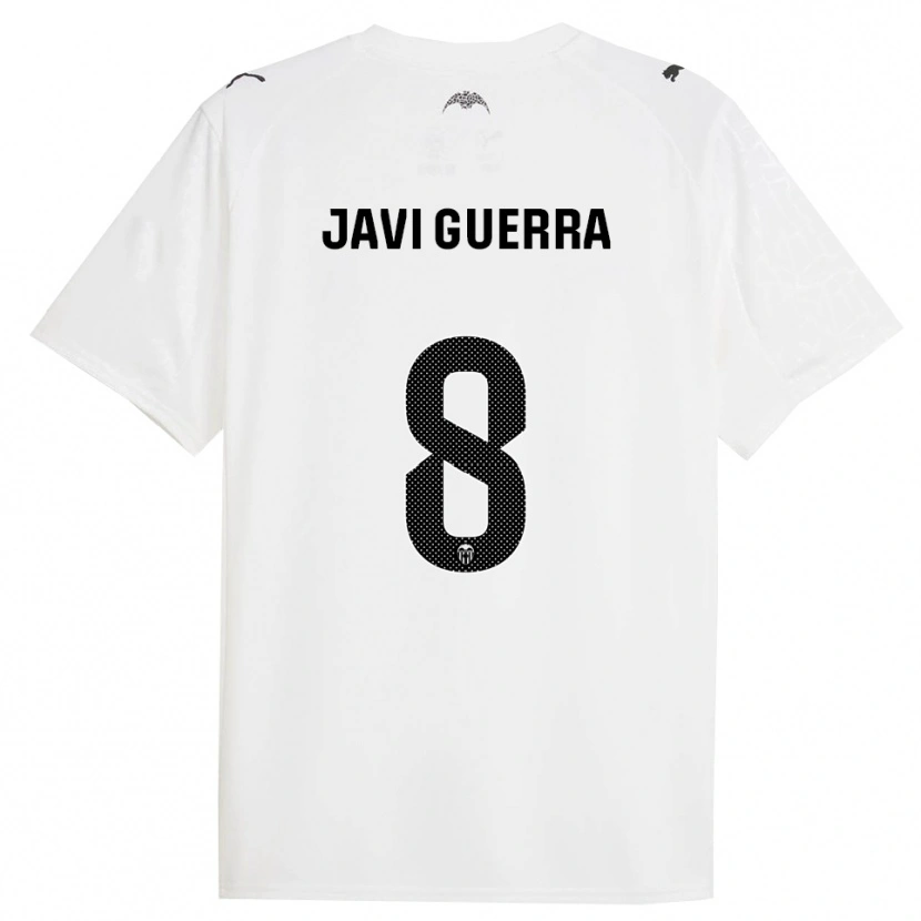 Danxen Uomo Maglia Javi Guerra #8 Bianco Nero Kit Gara Home 2025/26 Maglietta