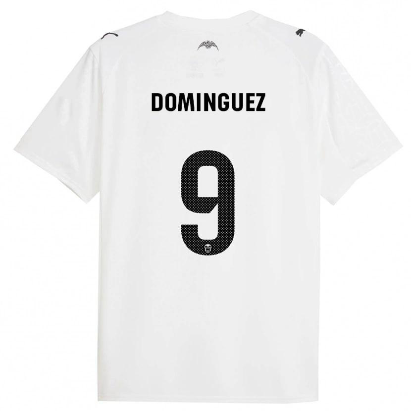 Danxen Uomo Maglia Mario Dominguez #9 Bianco Nero Kit Gara Home 2025/26 Maglietta