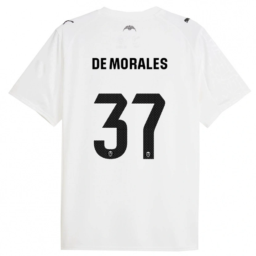 Danxen Uomo Maglia Rubén Muñoz De Morales #37 Bianco Nero Kit Gara Home 2025/26 Maglietta