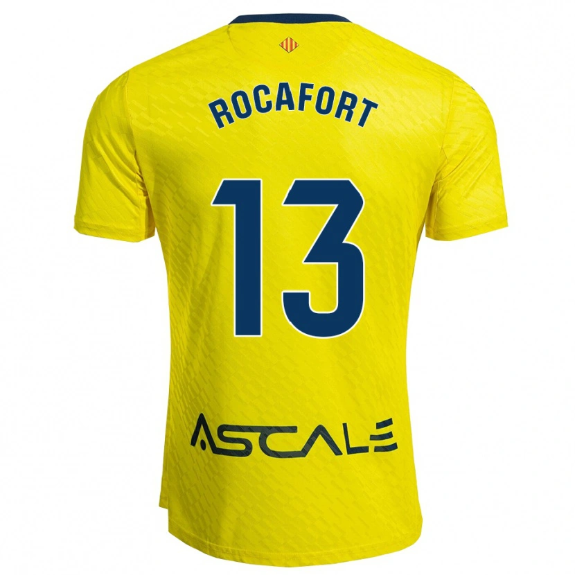 Danxen Uomo Maglia Rodrigo Rocafort #13 Giallo Blu Scuro Kit Gara Home 2025/26 Maglietta