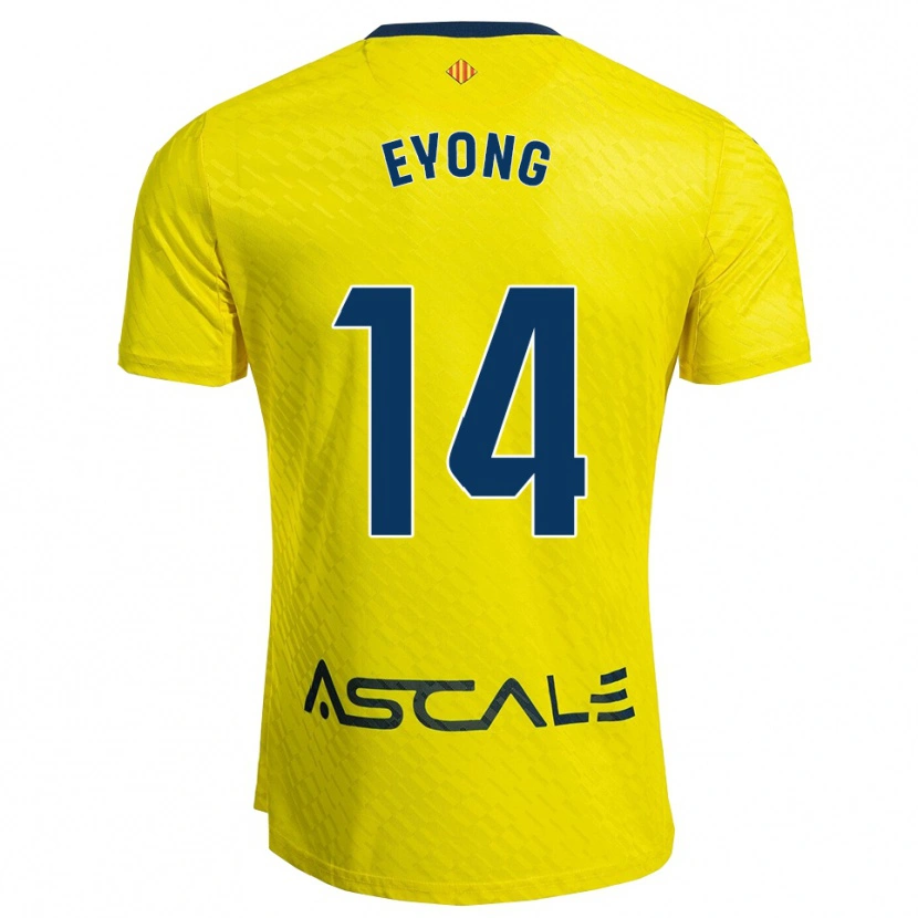 Danxen Uomo Maglia Etta Eyong #14 Giallo Blu Scuro Kit Gara Home 2025/26 Maglietta
