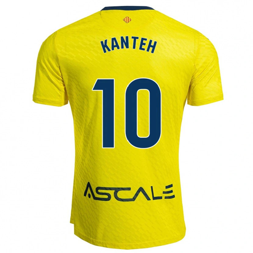 Danxen Uomo Maglia Fatou Kanteh #10 Giallo Blu Scuro Kit Gara Home 2025/26 Maglietta