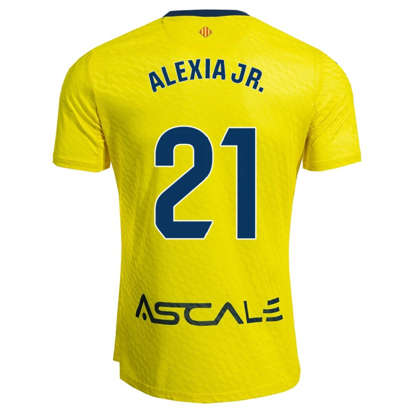 Danxen Uomo Maglia Alexia Blanco Llacuno #21 Giallo Blu Scuro Kit Gara Home 2025/26 Maglietta