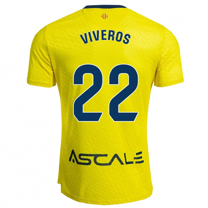 Danxen Uomo Maglia Facundo Viveros #22 Giallo Blu Scuro Kit Gara Home 2025/26 Maglietta
