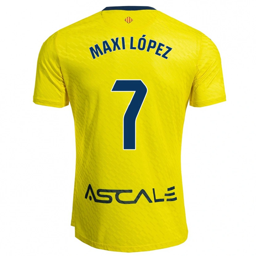 Danxen Uomo Maglia Maxi López #7 Giallo Blu Scuro Kit Gara Home 2025/26 Maglietta