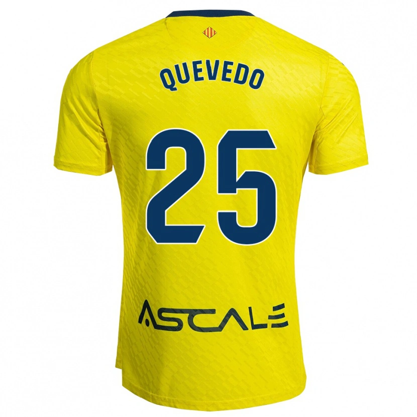 Danxen Uomo Maglia Alex Quevedo #25 Giallo Blu Scuro Kit Gara Home 2025/26 Maglietta