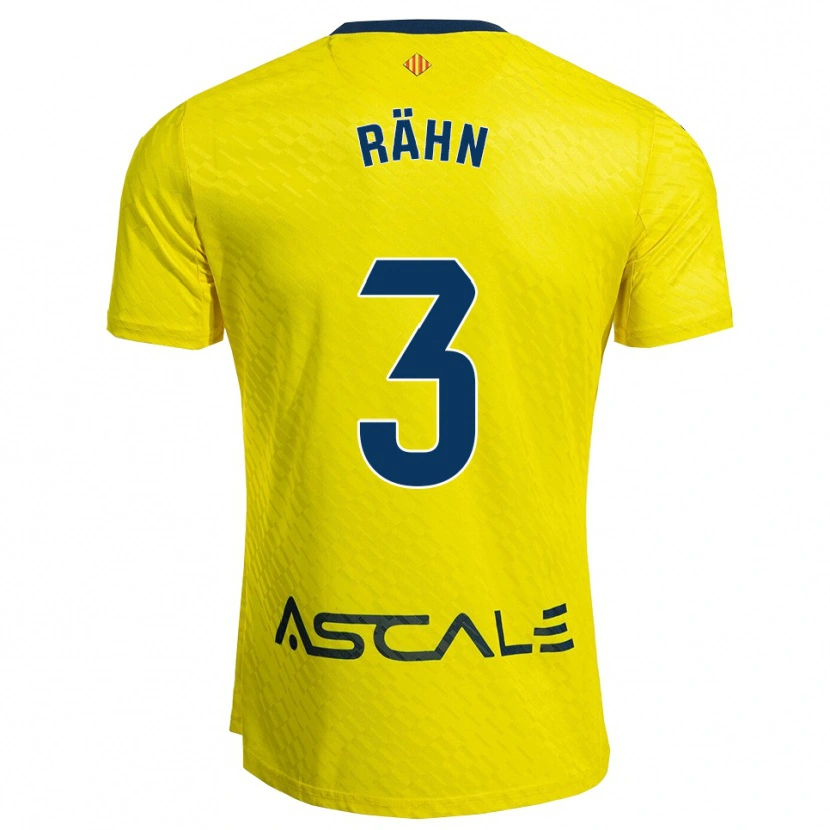 Danxen Uomo Maglia Ronan Rähn #3 Giallo Blu Scuro Kit Gara Home 2025/26 Maglietta