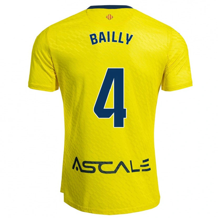 Danxen Uomo Maglia Eric Bailly #4 Giallo Blu Scuro Kit Gara Home 2025/26 Maglietta