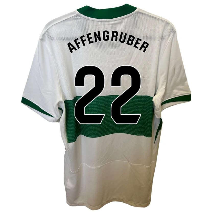 Danxen Uomo Maglia David Affengruber #22 Bianco Verde Kit Gara Home 2025/26 Maglietta