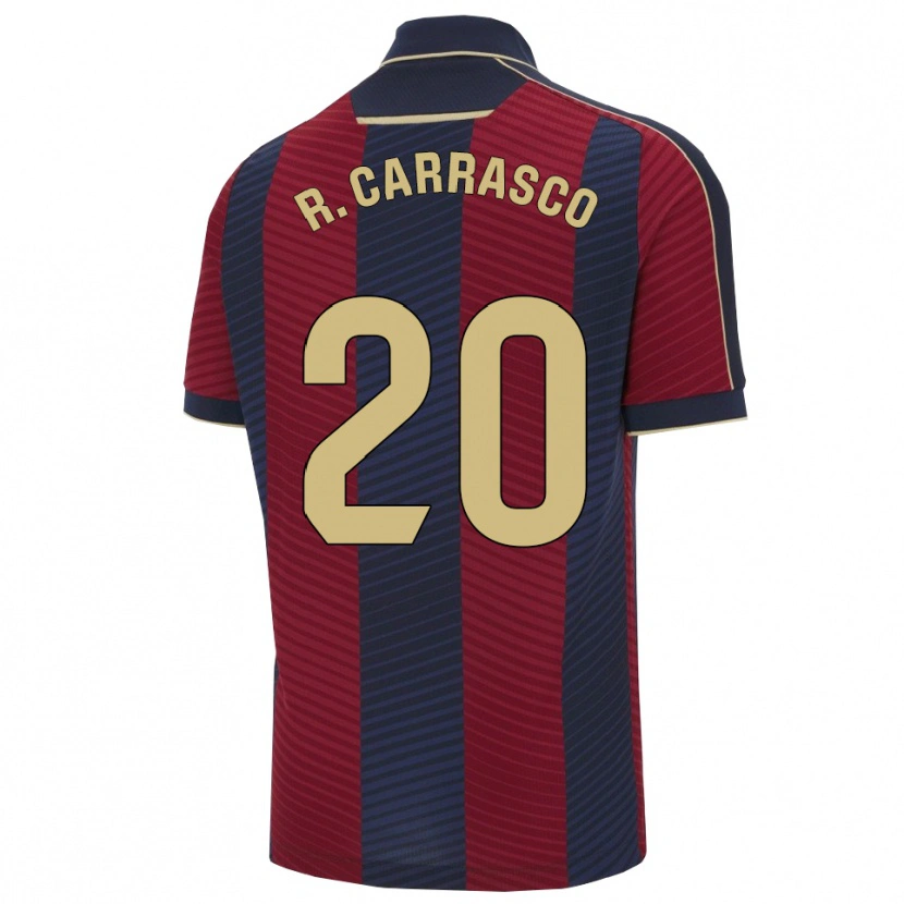 Danxen Uomo Maglia Raiderlin Carrasco #20 Rosso Blu Scuro Kit Gara Home 2025/26 Maglietta